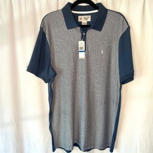 Original Penguin Polo, Dark Navy Pattern, Size XL